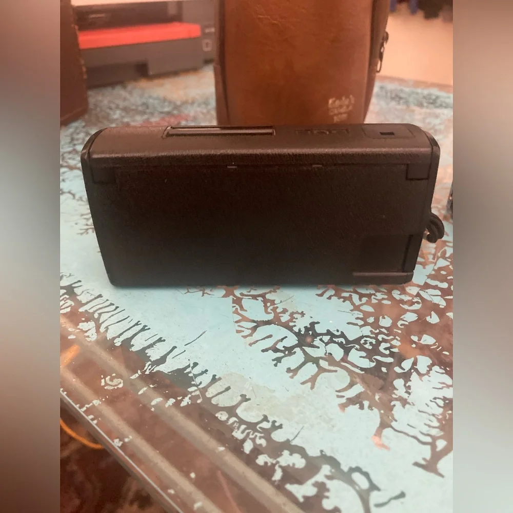 Kodak Tele-Instamatic 608 camera with Acme-Lite Instamatic flash w/ leather case